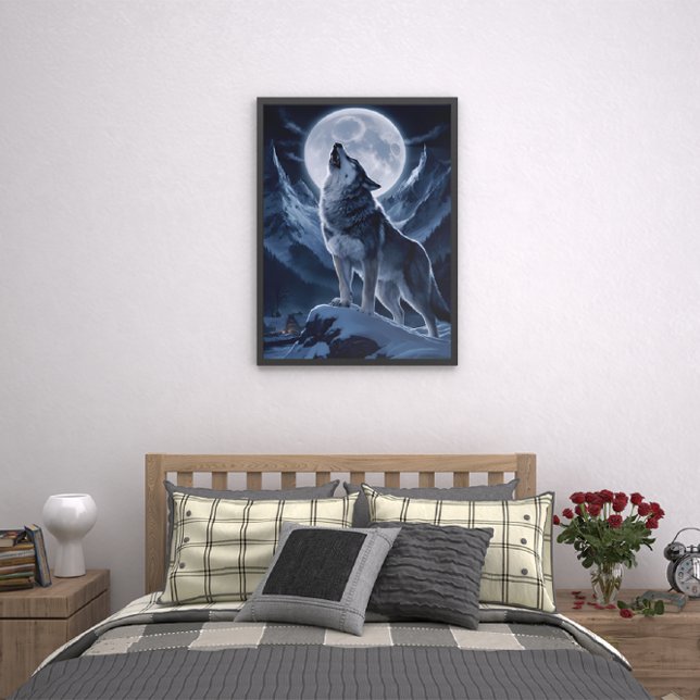 Poster Lone Wolf Domina Snowy Summit (Criador carregado)