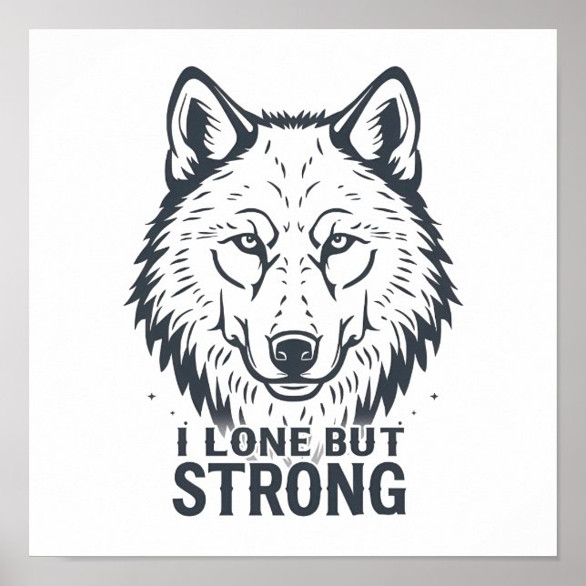 Poster Lone Wolf Strength and Resilience (Frente)