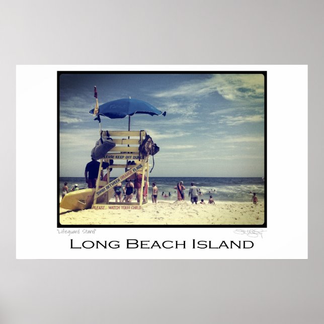Pôster Long Beach Island Lifeguard Stand (Frente)