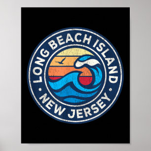 Poster Long Beach Island New Jersey Nj Vintage - náutica