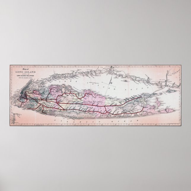 Pôster Long Isladn, 1882 (Frente)