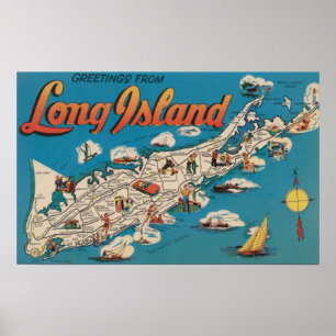 Pôster Long Island, New York - cumprimentos de