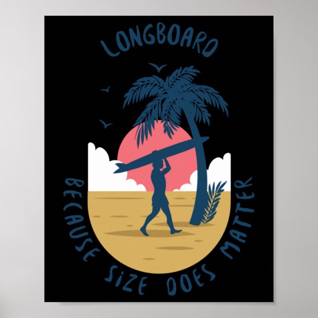 Poster Longboard - Porque o Tamanho Cola  (Frente)