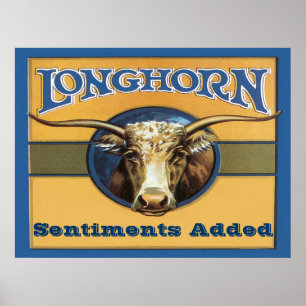 Poster Longhorn, editar texto,