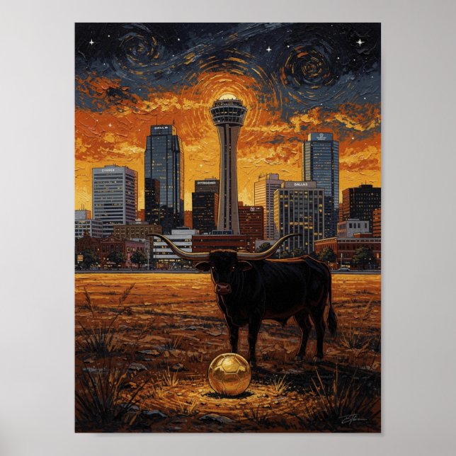 Poster Longhorn World Cup 2026 Soccer  — Fine Art  (Frente)