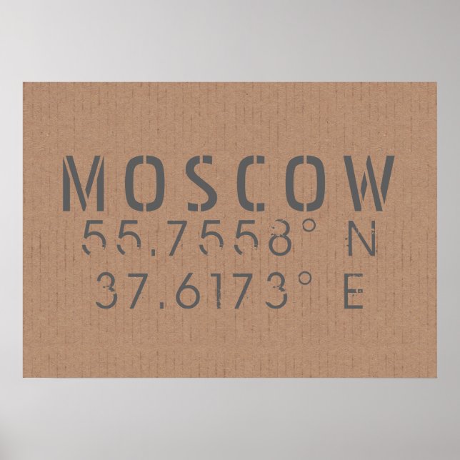 Poster Longitude de Moscou Latitude (Frente)