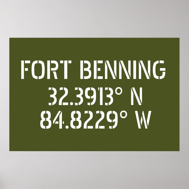 Poster Longitude Fort Benning Latitude (Frente)