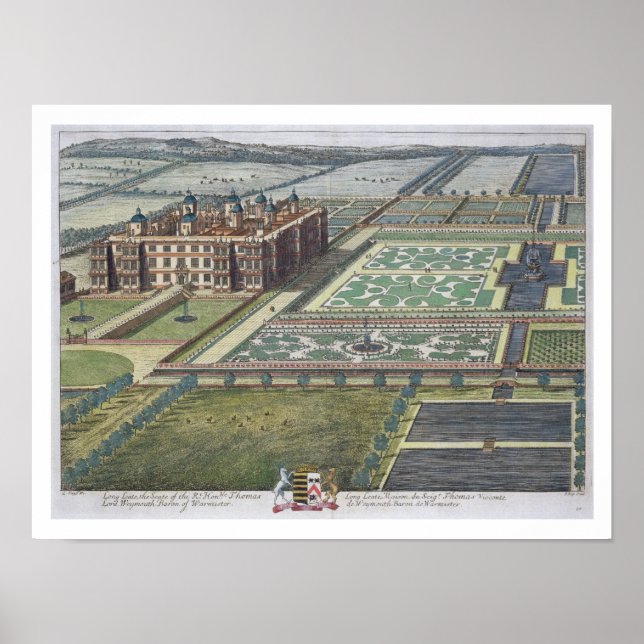 Pôster Longo Leato gravado por Johannes Kip (c.1652-1722) (Frente)