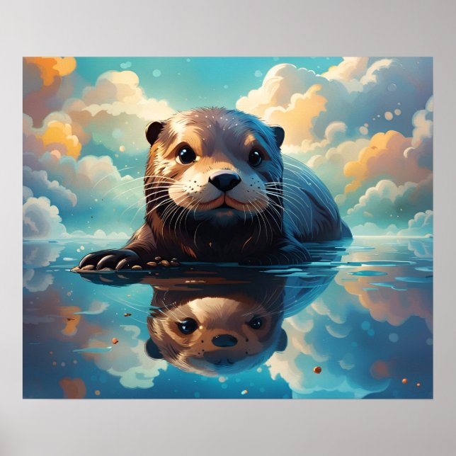 Poster Lontra Adorável (Frente)