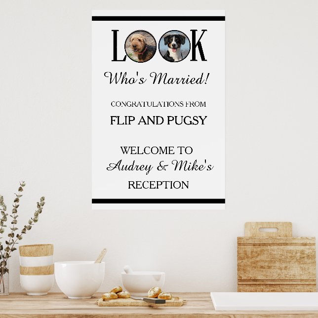 Poster Look Who's Married Dog or Pets Photo (Cozinha)