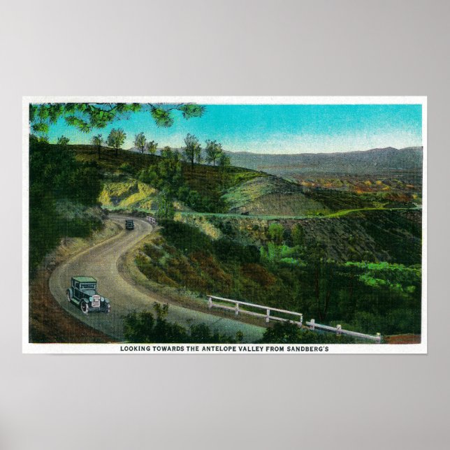 Pôster Looking towards Antelope Valley from Sandberg's (Frente)