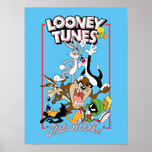 Poster LOONEY TUNES™ "É TUDO, GENTE!™" Grupo Empilhado