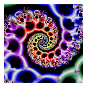 Pôster Loops de fruta   Arte Fractal Arco-Íris