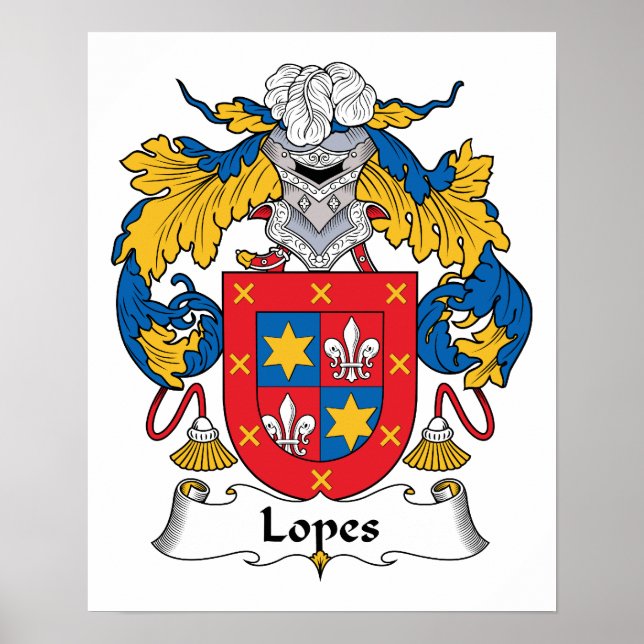Pôster Lopes Family Crest (Frente)