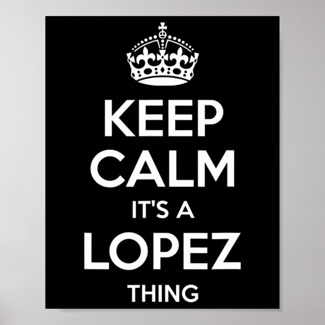 Poster Lopez Sobrenome Árvore Genealógica Divertida Anive (Frente)