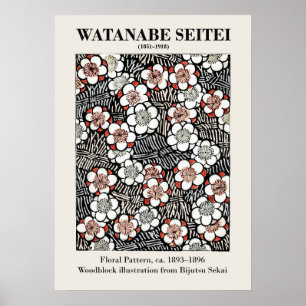 Poster loral Pattern por Watanabe Seitei
