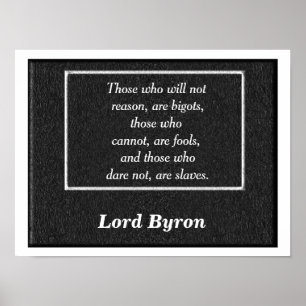 Pôster Lord Byron cita
