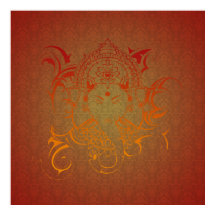 Lord Ganesha Deus Índia Hindu vermelho-alaranjado