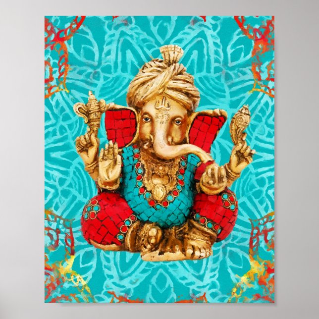 Poster Lord Ganesha - Mídia mista (Frente)