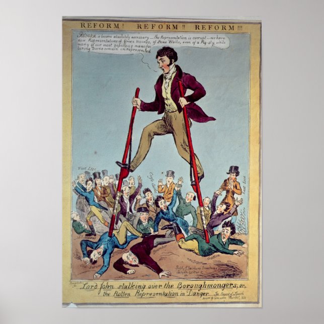 Pôster Lord John Stalking sobre os Boroughmongers (Frente)