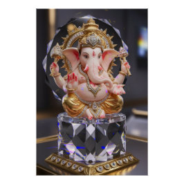 Pôster Lorde Shree Ganesha Crystal & Diamond Escultura