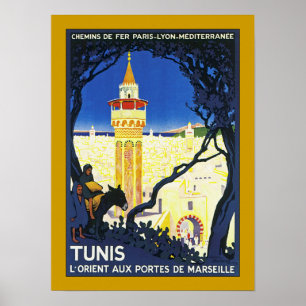 Poster ~ L'Orient Portes auxiliar de Marselha de Tunes