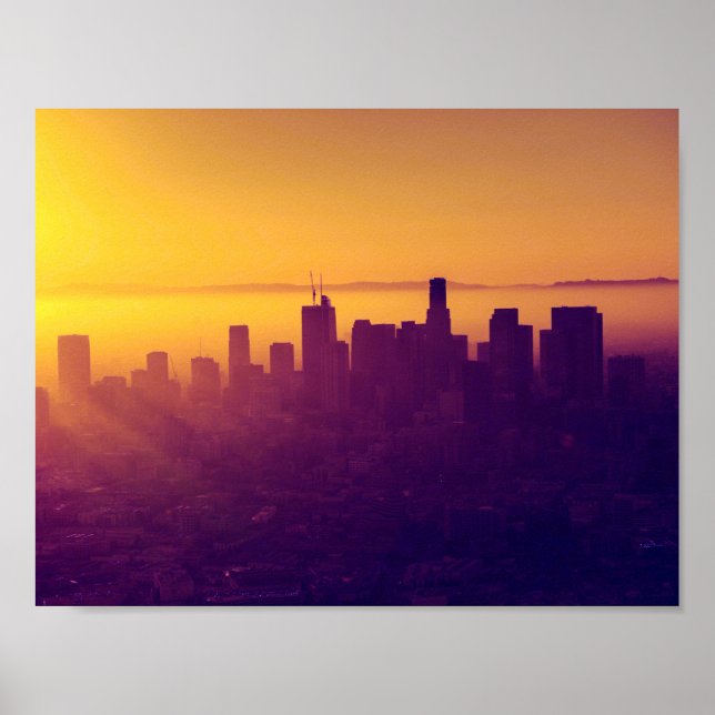 Pôster Los Angeles ao pôr do sol (Frente)