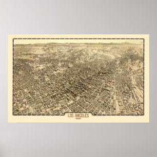 Pôster Los Angeles, CA Panorâmica - 1909