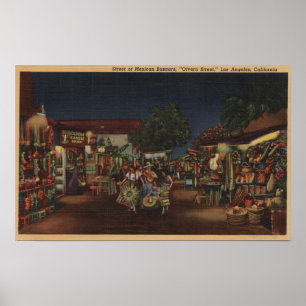 Pôster Los Angeles, CA - Rua Olvera