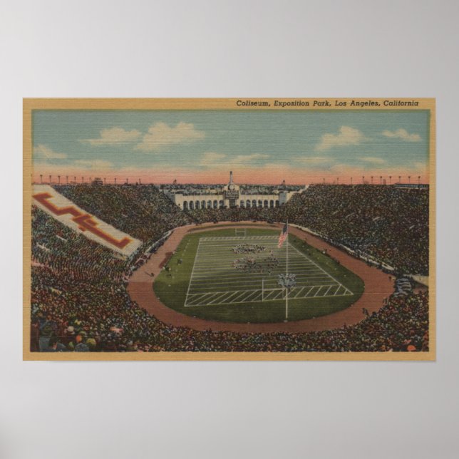 Poster Los Angeles, CAColiseum no Parque de Exposição (Frente)