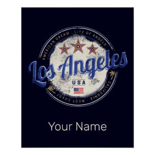 Pôster Los Angeles California USA Vintage West Coast