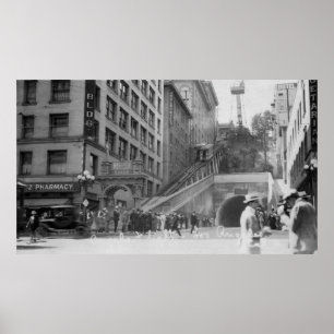 Pôster Los Angeles, carros da rua do vôo de CA Andels