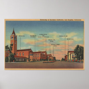 Poster Los Angeles, CAView of U.S.C Campus