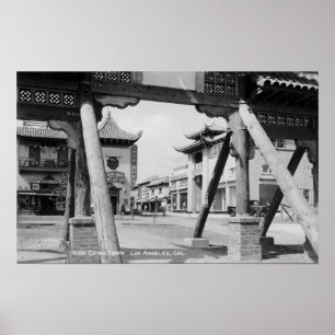 Poster Los Angeles, cena nova da rua de CA Chinatown