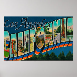 Poster Los Angeles, cenas da letra de CaliforniaLarge