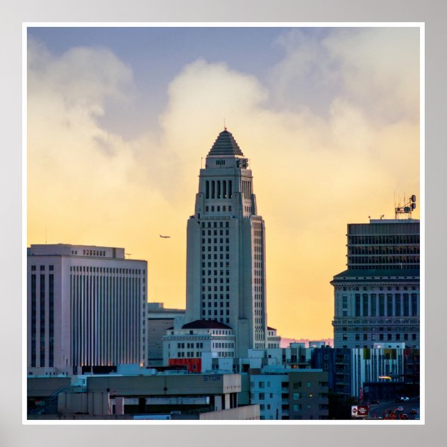 Poster Los Angeles City Hall Wall Art Print Photography (Frente)