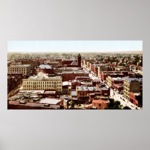 Poster Los Angeles do centro Califórnia