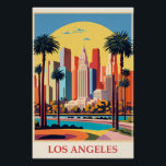 Pôster Los Angeles, ilustração de Art Deco,<br><div class="desc">Los Angeles,  na Califórnia,  ilustração de arte de vintage.</div>