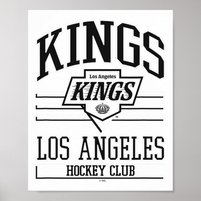 Poster Los Angeles Kings Hockey Club Gray Officially Lice (Frente)
