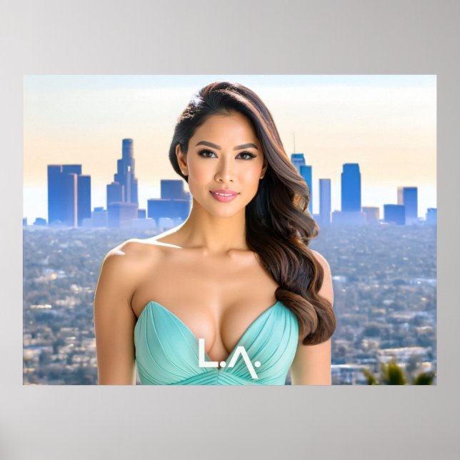 POSTER LOS ANGELES - LA - AMOR DOS EUA (Frente)