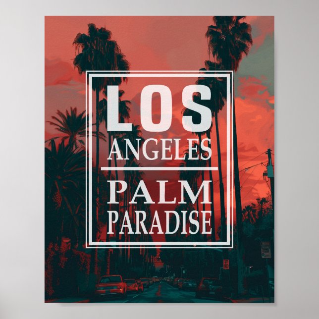 Poster Los Angeles Palm Paradise (Frente)
