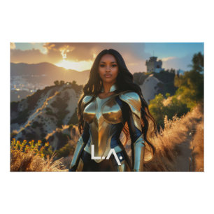 PÔSTER LOS ANGELES - SUPER-HERÓI
