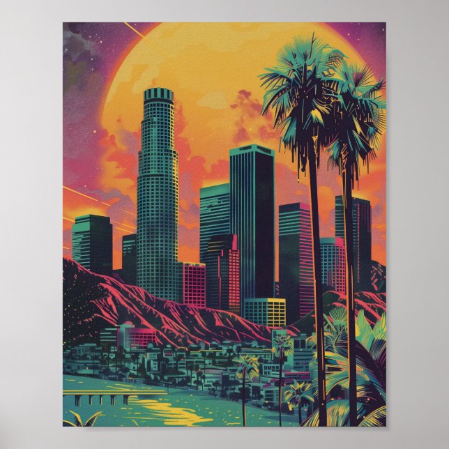 Poster Los Angeles Vintage (Frente)
