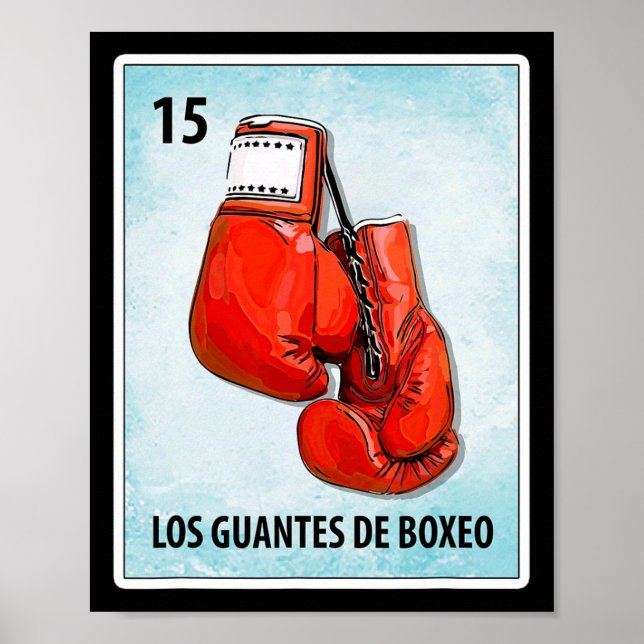 Poster Los Guantes De Boxeo Barras De Luvas Mexicanas (Frente)