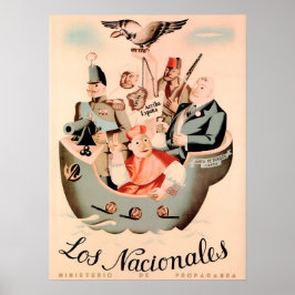 Poster LOS NACIONALES Guerra Civil Espanhola Propaganda