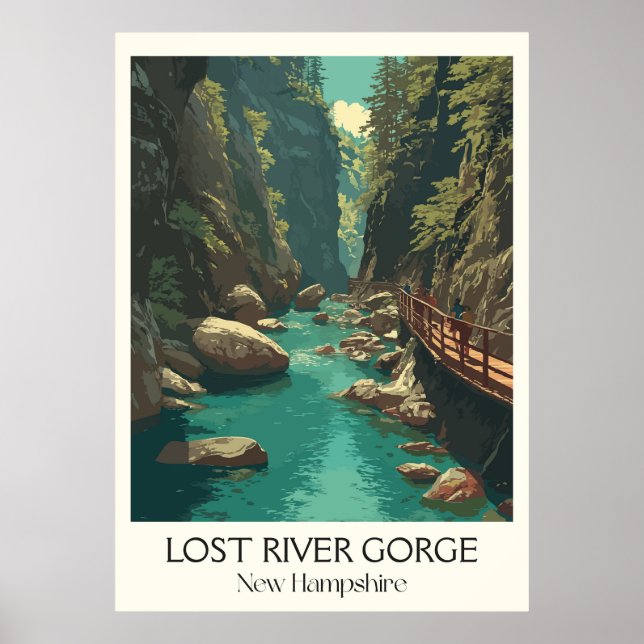 Poster Lost River Gorge New Hampshire (Frente)