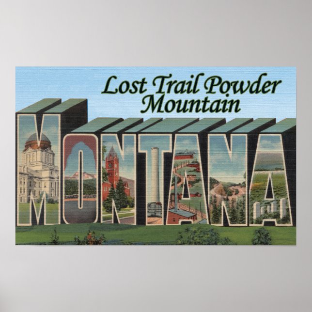 Poster Lost Trail Powder, Montana (Frente)