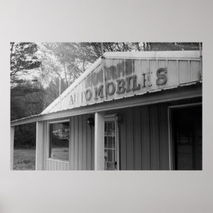 Poster Lote do carro da construção do vintage auto