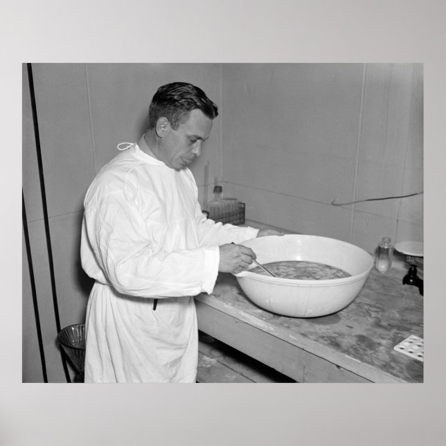 Poster Lote fresco de vacina contra a pneumonia: 1937 (Frente)