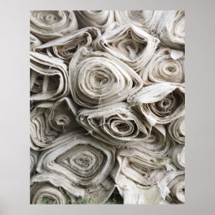 Poster Lote têxtil branco